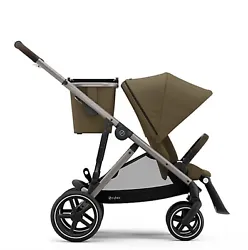 Cybex Gazelle S Stroller Modular Double Stroller for Infant / Toddler - Beige. Machine washable fabric. Rear wheel,...