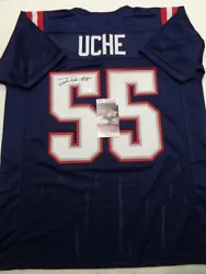 Josh Uche New England Patriots signed autographed custom football jersey JSA COA.