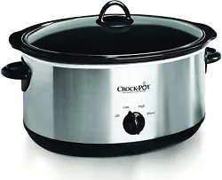 8-Quart Oval Manual Slow Cooker Serves 10+ people. The lid cannot go into the oven. The stoneware is oven safe (not...