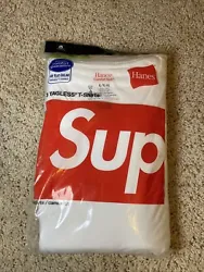 EXTRA LARGE Supreme Hanes Tagless Tees (3 pack) White Soft T-Shirt, Authentic.. Condition is New with tags. Shipped...