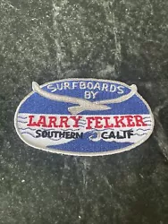 Larry Felker Southern CA Surfboard Patch Iron On Rare Surfing Trucker Hat LogoNice looking patch great to add to your...