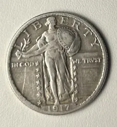 1917- D Standing Liberty Quarter Type 2 Extra Fine Details . Shipped with USPS Ground Advantage.