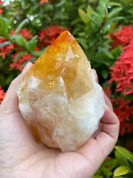 Grade A ++ Standing Citrine Top Polished Rough Point, Deep Orange Citrine Crystal Point, Money Stone, Success Stone,...