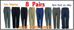 Work pants, in good condition, these are used work / uniform pants. Your order can be all one color or a mix based on...