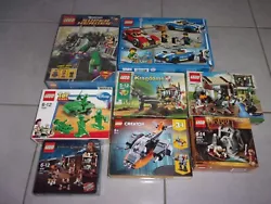 The hobbit. Lot 8 boites vides LEGO avec notices. Creator 3 in 1 (avec des lego). Boites vides ! Pirates des Caraibes.