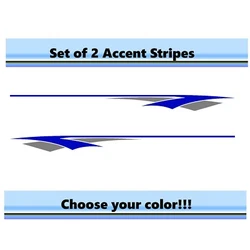 2 RV Trailer Truck Boat Accent Stripe Decals Graphics Color Choice. All decals over 22