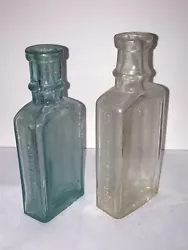Antique Harrisburg PA medicine bottles. 2 small 1880’s-1900’s Gottschall’s Liniment bottles. Clear and Aqua....
