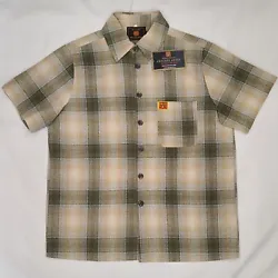 Introducing theShort Sleeve Checker Flannel Shirt ! Manufactured by FB County. Cotton/Polyester blend (Cotton...