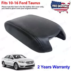 Microfiber Leather Center Console Lid Armrest Cover Black. One piece console lid armrest cover trim. the pictured...