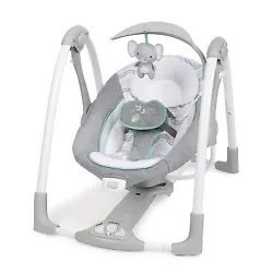 •Unisex 2-in-1 design converts from an automatic swing to stationary seat •Soothe baby with vibrations, 5 swing...