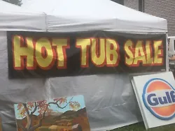 Hot Tub Sale Printed Reinforced Vinyl Banner Sign 32” X 142” Signs For Minds.