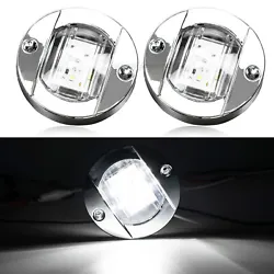 DC 12V Marine Boat Transom LED Stern Light Round Cold White LED Tail Lamp Yacht Accessory White. Widely work for Boat...