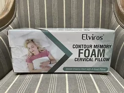 Elviros Cervical Memory Foam Pillow Contour Pillow for Neck and Shoulder Pain. Brand new in the box. Shipped with USPS...
