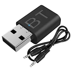 Bluetooth 5.0 receiver with AUX output • Adds Bluetooth functionality to hardwired devices. Receive wireless audio...
