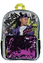 Nickelodeon That Girl Lay Lay Girls Printed Backpack Purple Pink Multi-Color New.