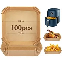【Convenience】Air fryer paper liners can help save you from cleaning your air fryer. Thyre great for preventing oil...