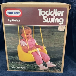 1983 Vtg Little Tikes Toddler Child Yellow Outdoor Swing #4409 With Original Box. If you receive an item and are not...