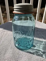 This Blue Perfect Ball Mason Jar #13 is a charming addition to any collection. Made by BALL, this jar has a classic...