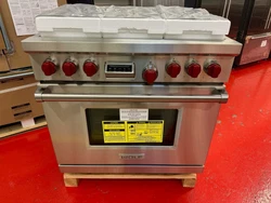 36” Wolf Dual Fuel Range DF366 (New 2018 Model). 36” Wolf DF366. Range has been fully tested and works, no dents,...