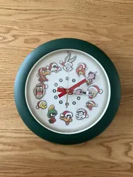 This vintage 2000 Warner Brothers Looney Tunes Christmas talking wall clock is a must-have for any animation lover. The...