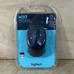Logitech Wireless Mouse M317 Soft-touch Wheel 10 Meter Unifying Receiver Black.