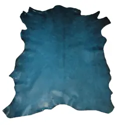 Turquoise Blue Waxed Distressed Goatskin. Sold as seconds due to a flaw: typically a small hole or stain. gorgeous...