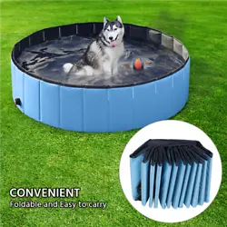 Durable PVC material: The pet pool is made well of high-quality PVC and MDF boards. This dog swimming pool can work...