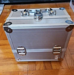 Caboodles Flawless Silver Metal Travel Cosmetic Makeup 6 Tray Case Organizer. Excellent clean condition. Measures...