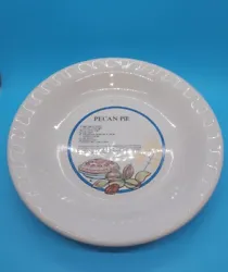 PECAN PIE RECIPE DISH Porcelain Baking Serving Dish Plate  Cooking Thanksgiving Easter Christmas Holidays 10