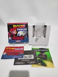 For sale is the box, manual and inserts ONLY for Bound High on the Virtual Boy! The box and inserts are in amazing...