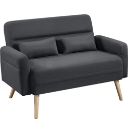 【Throw Pillows for Comfort & Style】This small couch includes 2 matching lumbar pillows that not only provide extra...