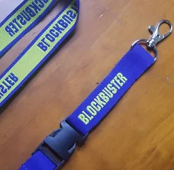 Blockbuster lanyards are very hard to find. This was an exclusive, limited run. Blockbuster Video Lanyard! Blue Yellow...