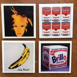 Andy Warhol art 4.25” Ceramic tile coasters ....handcrafted by me ...use for all your drinks or display proudly...