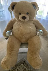 Jumbo 55” Teddy Bear Tan Stuffed Toy Plush Huggable Soft Bear is approximately 55” and tan in color.  Bear is...