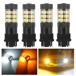 4PCS White/Amber 7443 7440 7444 LED Switchback Turn Signal Parking Light Bulbs. (3)This kind of switchback LED will...