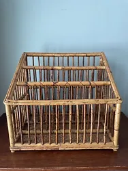 This is a very nice Mid Century Modern Rattan/Bamboo Magazine Rack in great condition. This measures 16 inches wide by...