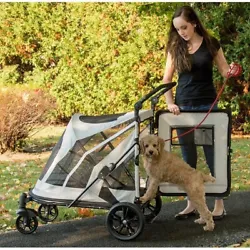 pet zipperless stroller. Push Button -Release-Lock-and EntryWalk Up Stroller -Ground LevelNo need to lift your petEasy...