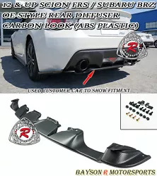 2012-16 SCION FR-S / TOYOTA 86. WONT FIT ON 2017-21 TOYOTA 86. HIGH QUALITY ABS PLASTIC ( CARBON FIBER TEXTURE LOOK )....