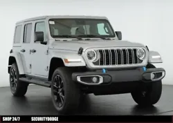 This ALL NEW 2024 Jeep Wrangler Sahara 4xe features the silver zynith clear coat exterior and black cloth seats. This...