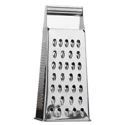 The Kitchen Stainless Steel 4-Sided Box Food Grater Vegetable Cheese Slicer Shredder is a versatile kitchen tool for...