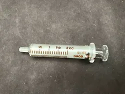 Capacity: 2cc (2mL). Model: Yale 2cc Glass Syringe with Slip Tip. 