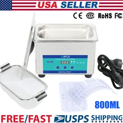 Ultrasonic Power: 35W. 1 x Ultrasonic Cleaner. Stainless steel tank and basket, digital timing, super easy to operate,...