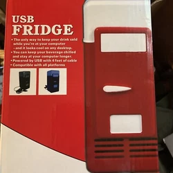 Mini USB-Powered Fridge Cooler for Beverage Drink Cans in Cubicle and Home. Never used item