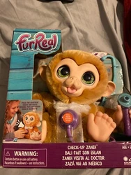 Hasbro FurReal Friends Check Up Zandi Cuddly Monkey Vet Interactive Toy NIB.