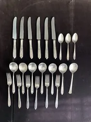 This vintage set of Rogers Bros silver plate silverware is a true gem for collectors and enthusiasts alike. The...