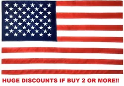 Durable Polyester USA Flag with double stitched in the seam. Size: 3×5/90×150cm.