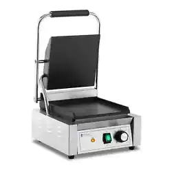 Cette machine à panini Royal Catering est un appareil de cuisson professionnel conçu pour les restaurants...