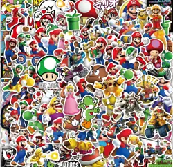 Super Mario stickers x100 no repeats.