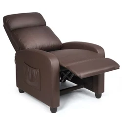 Key Feature   【Manual Control Recliner with Footrest】The upholstered recliner has an adjustable backrest between 90...