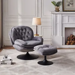 This Uniquely designed accent chair features a swivel base that makes 360 degree swivel effortless. In addition, the...